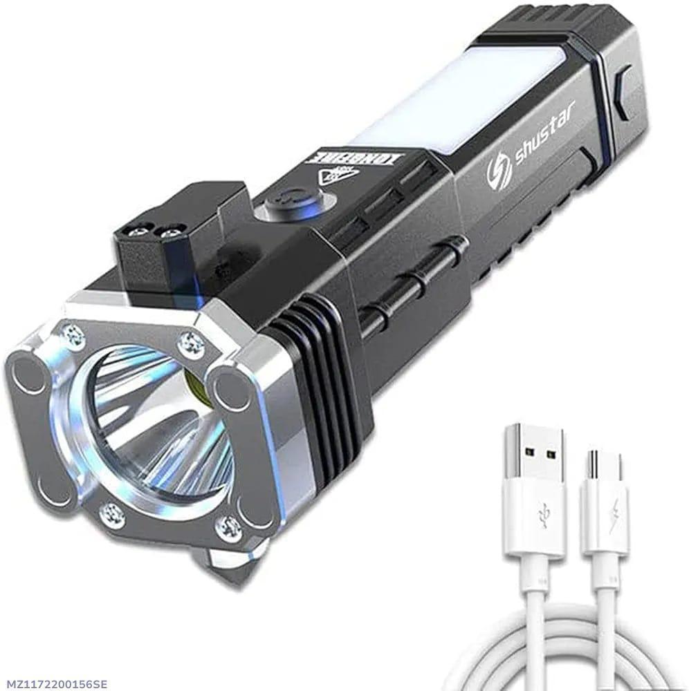 Rechargeable Torch with Hammer, Magnet & LED Light