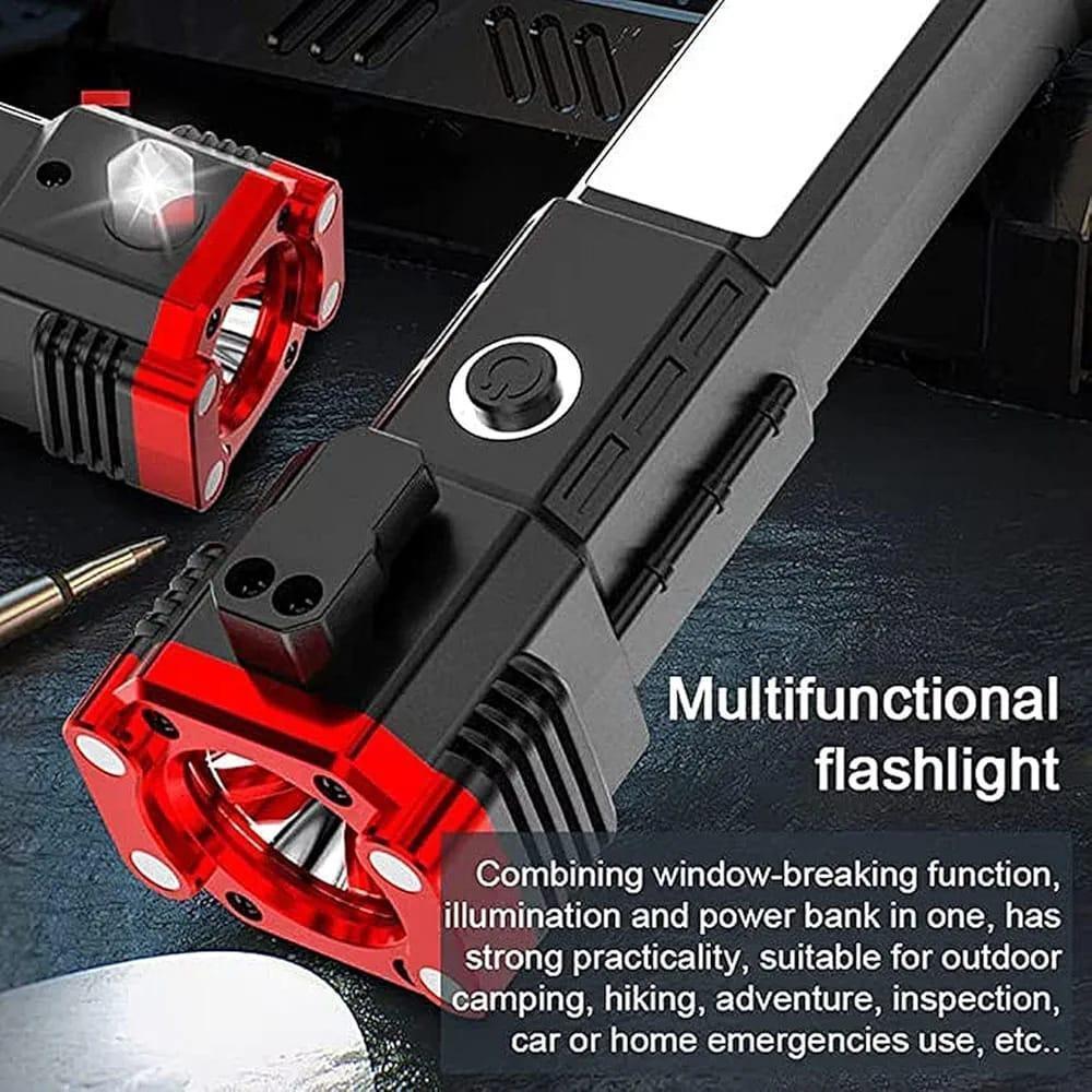 Rechargeable Torch with Hammer, Magnet & LED Light
